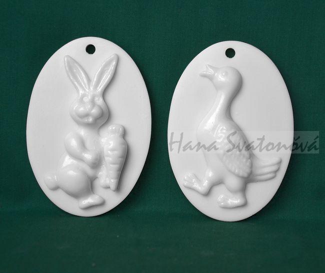Relief Ovál závěs - Kačenka, vel 6,9x9,2cm