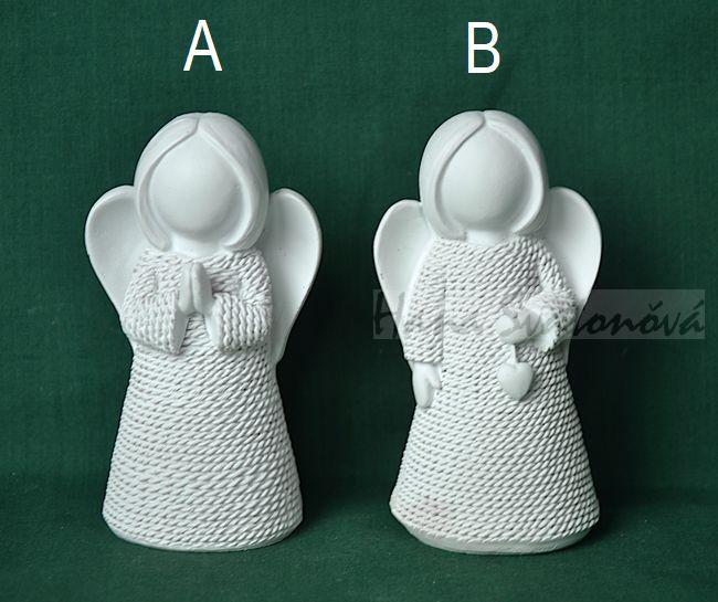 Andělka provázková modlící - výška 10cm