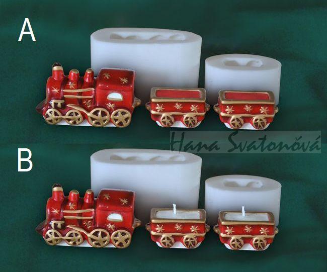 Vláček malý, s vagonem s otvorem, vel. 7,5 a 4,5cm