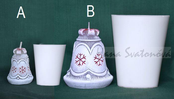 Vánoční zvoneček výška 4,5 a 8cm