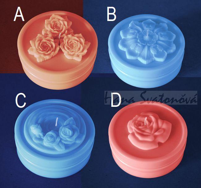 Válec 3 růže - 10x4,5-5cm