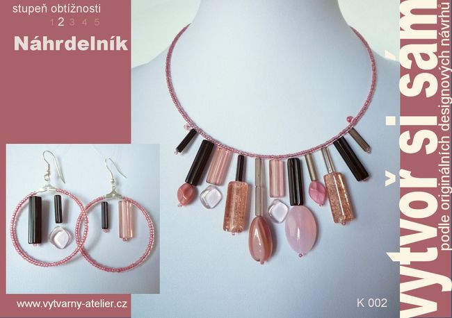 Náhrdelník Růžový déšť