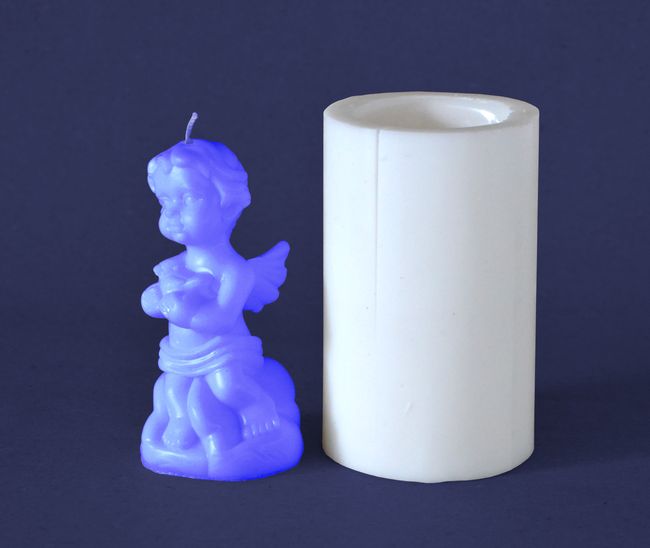 Andělíček s ptáčkem - výška 10cm