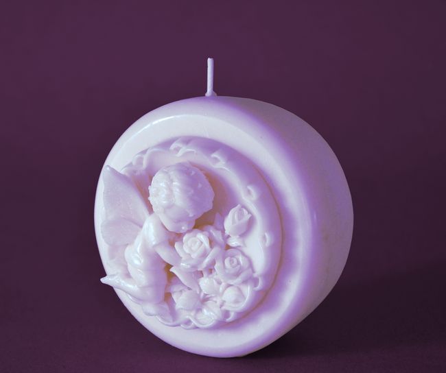 Andílek s růžemi Disk - průměr 10cm