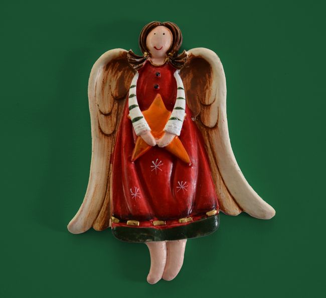 Relief Andělíček s hvězdou - vel 10,5cm