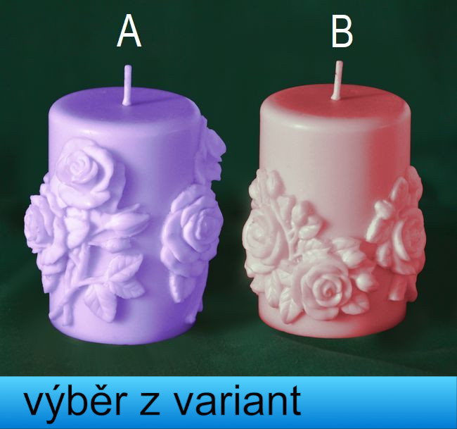 Válec Růže - výška 7,5cm