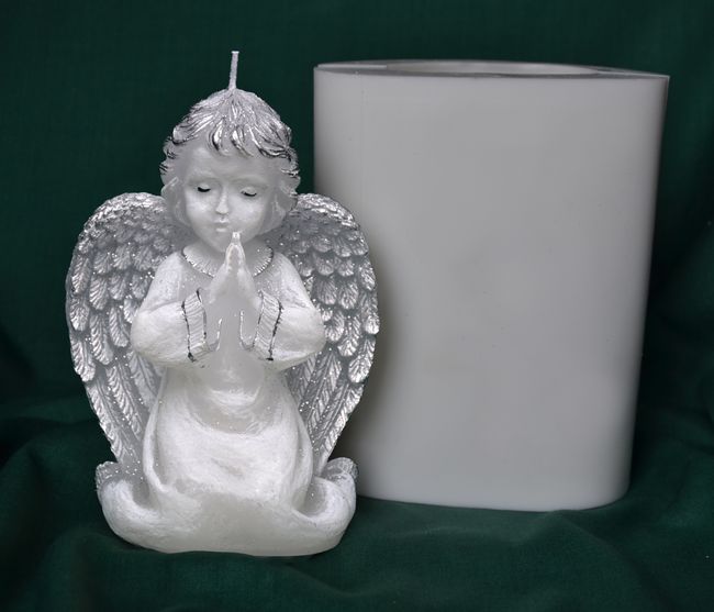 Anděl stříbrný - výška 14cm