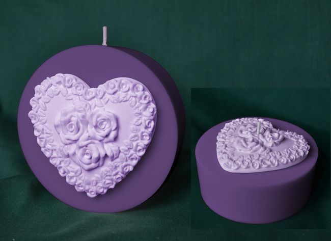 Srdce ornament Disk - průměr 10cm