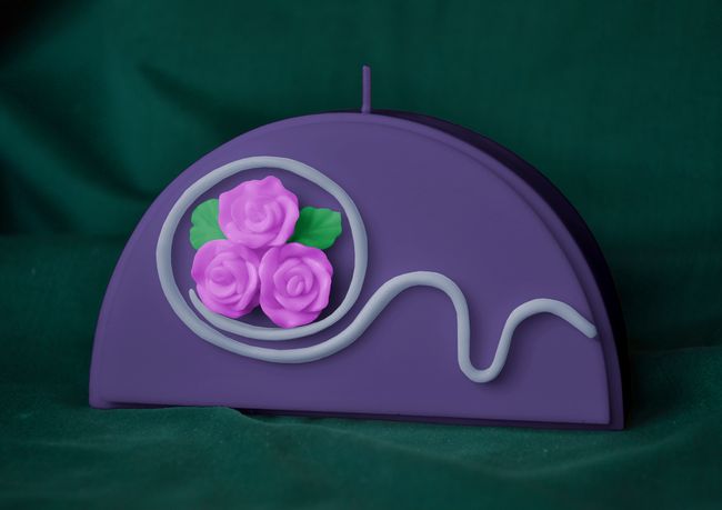 Spirálky růže s lístkama Půlkruh - výška 7cm