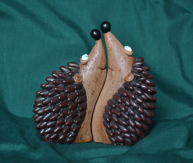 2 Ježci - výška 12,5/13cm