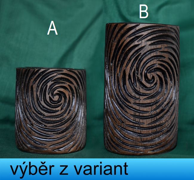 Válec dekor dřevo - výška 7,5 a 12cm