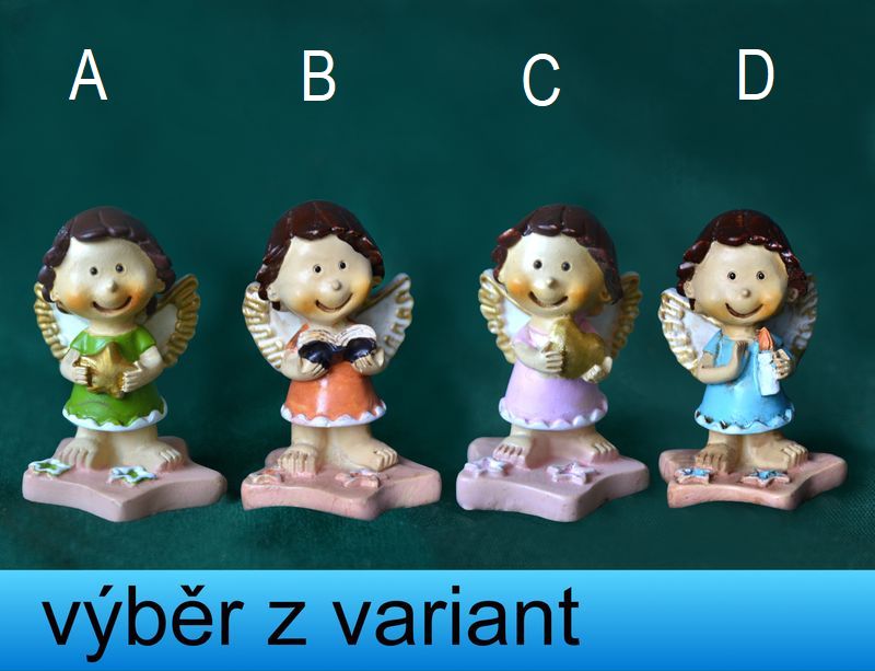 Andílek na hvězdě - výška 4cm