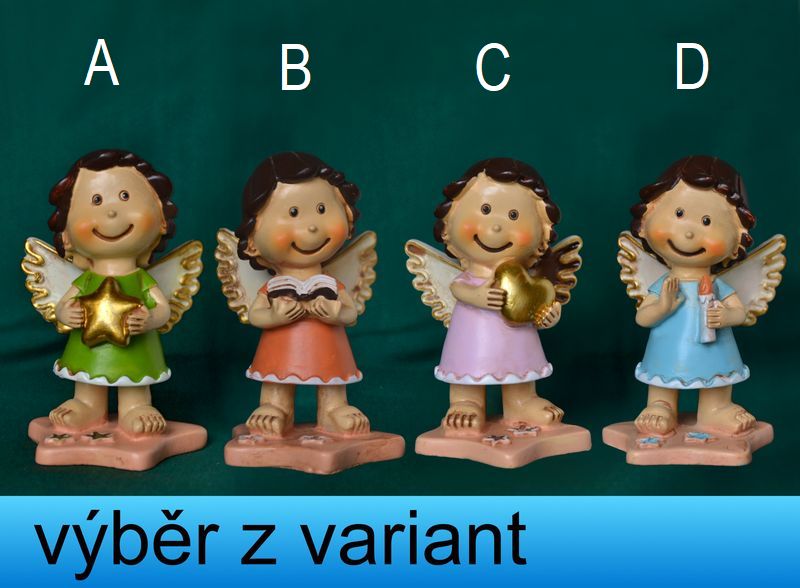 Andílek na hvězdě - výška 6,5cm
