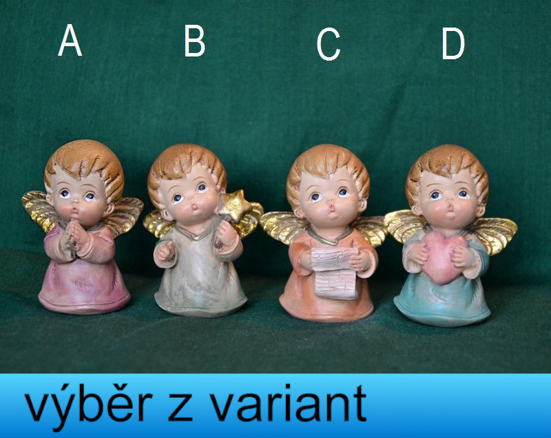 Andělíček buclatý - výška 4,5cm