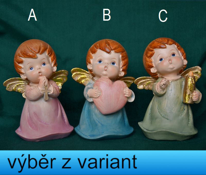 Andělíček buclatý - výška 12,5cm