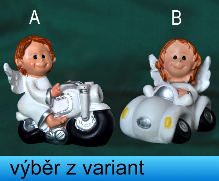 Andílek šofér - výška 5/4,5cm