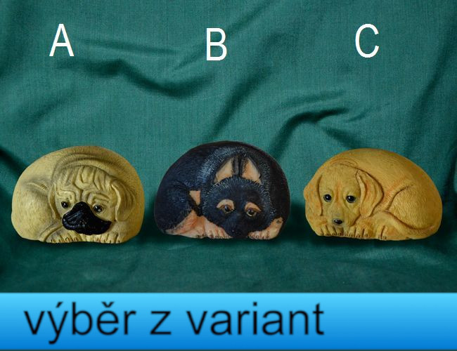 Psi oval - výška 4,5cm