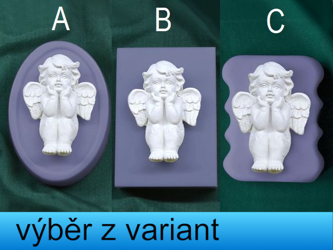 Andílek s tvářemi v dlaních