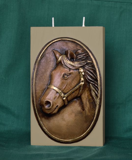 Hlava koně v oválu (Kvádr) - 9,5x16cm