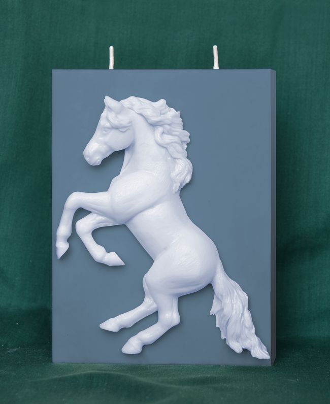 Kůň klasik - ve skoku (Kvádr) - 11,5x16cm