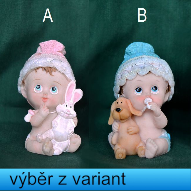 Batolata holčička a chlapeček - výška 5,5cm