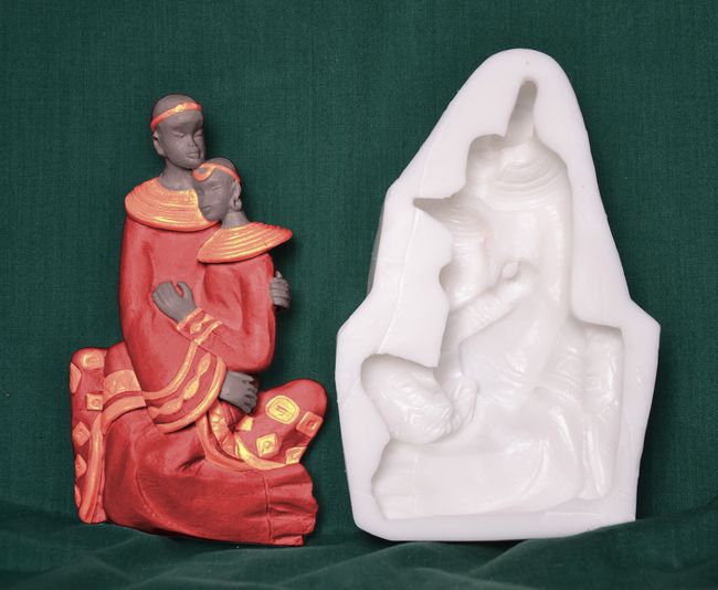 Relief Africký pár 8,5x14,5cm