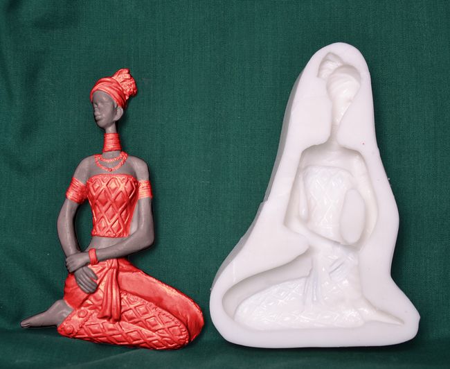 Relief Africká žena 5, velikost 8,5x13cm