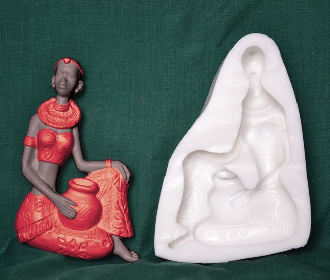 Relief Africká žena 6, velikost 8x12cm