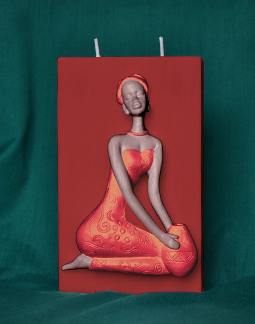 Africká žena 4 (Kvádr) - 9,5x16cm