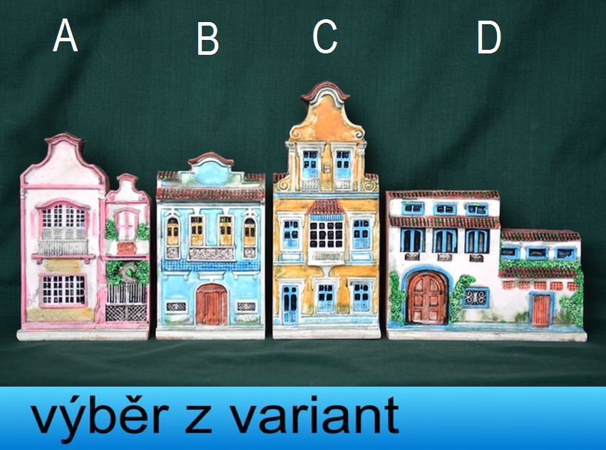 Domečky velké jednotlivě, výška 9-16cm