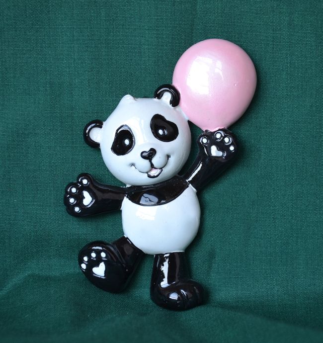 Relief Panda s balonkam, vel. 6x10cm