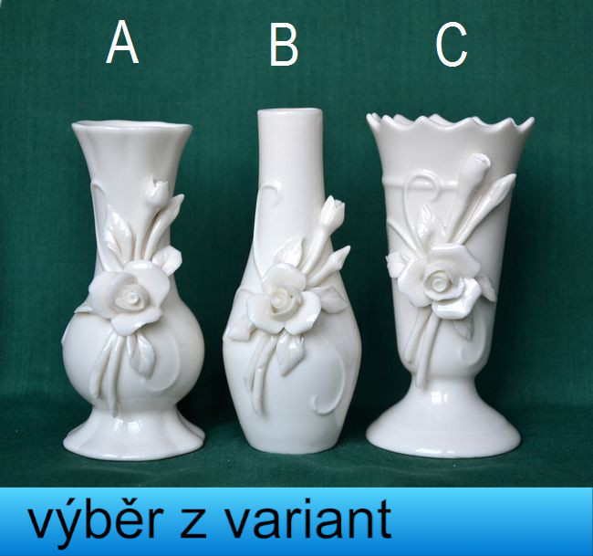 Vázička s květinovým motivem, výška 10cm