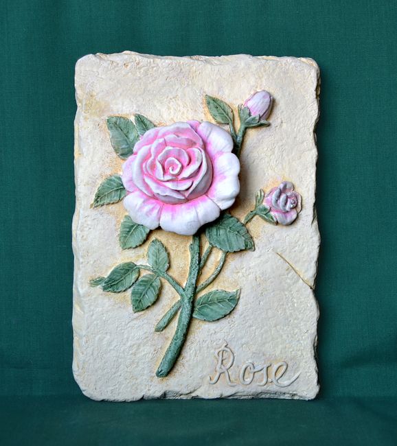 Relief ROSE, velikost 12x18x1cm