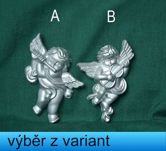 Relief Andělíčci stříbrní - vel. 8,5cm