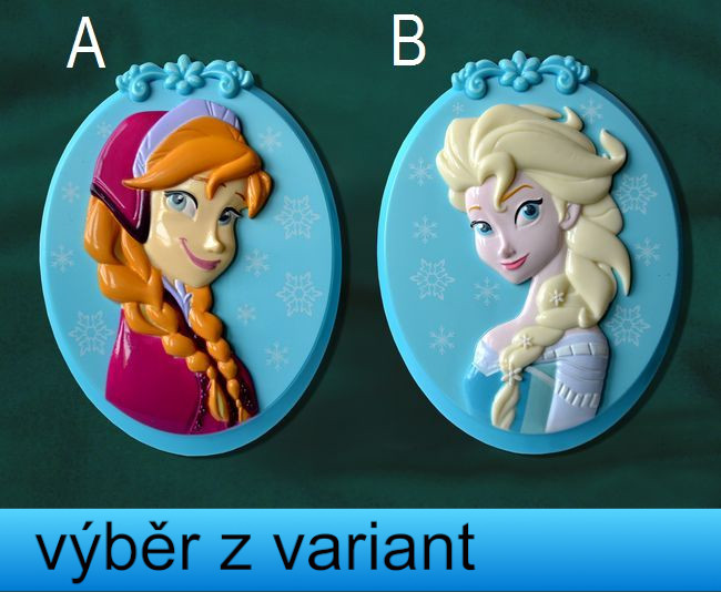 Reliefy Anna a Elsa, vel. 8x10,5cm