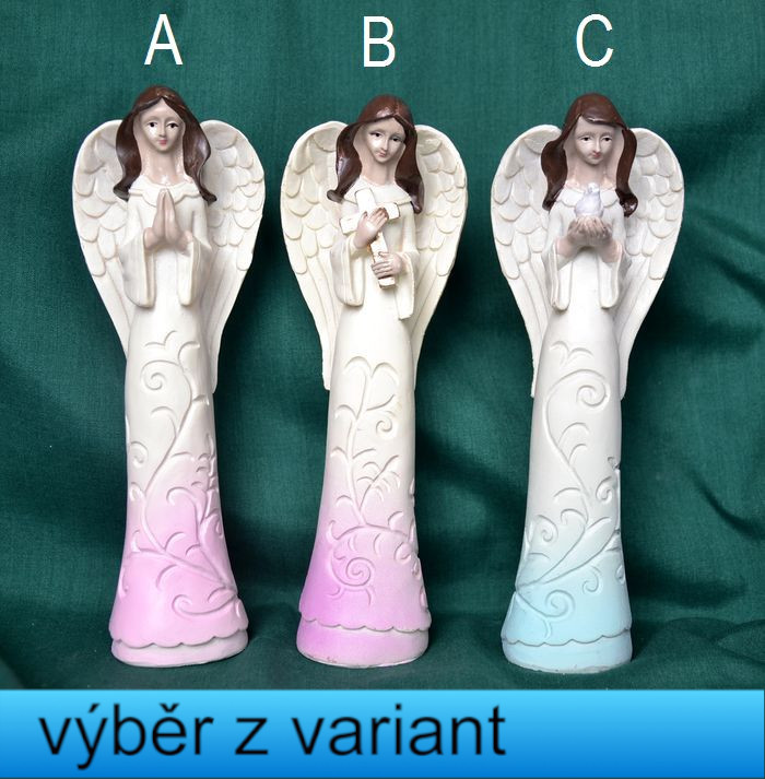 Anděl ornament - výška 17cm