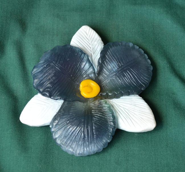 Květ Orchidej černobílá - průměr 10cm