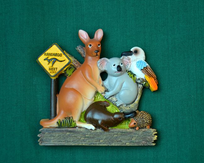 Relief Zvířátka Austrálie, vel 8x8cm