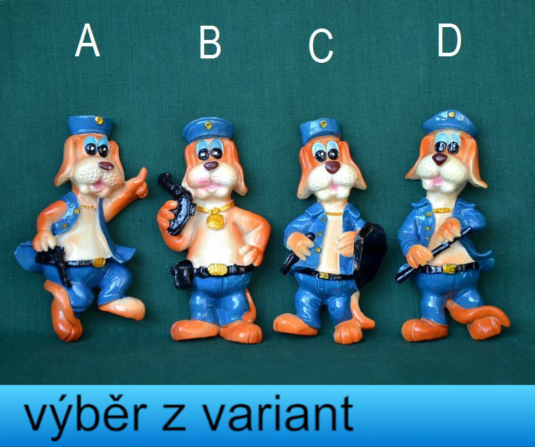 Relief Pes policajt, vel 8,5cm