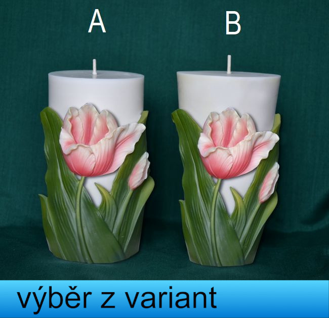 Tulipány Válec - výška 12,3 a 12,5cm