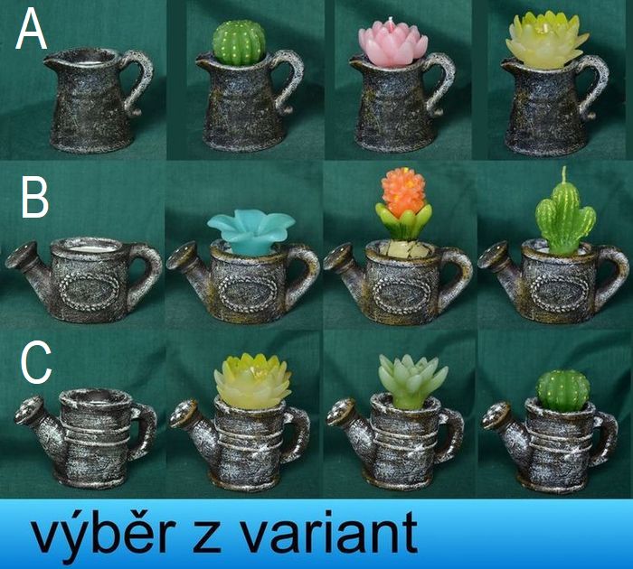 Džbánek s květinou - výška 6,5cm