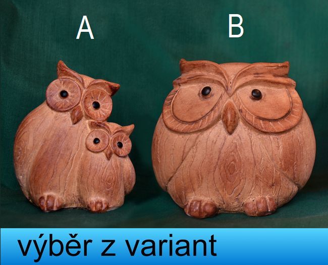 Sovy široké - výška 10 a 9cm