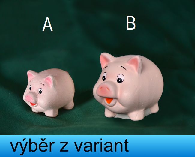Prasátko pro štěstí - výška 2,5 a 5cm