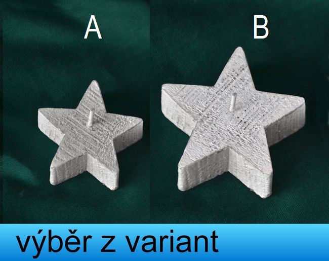 Hvězda, průměr 4 a 7cm