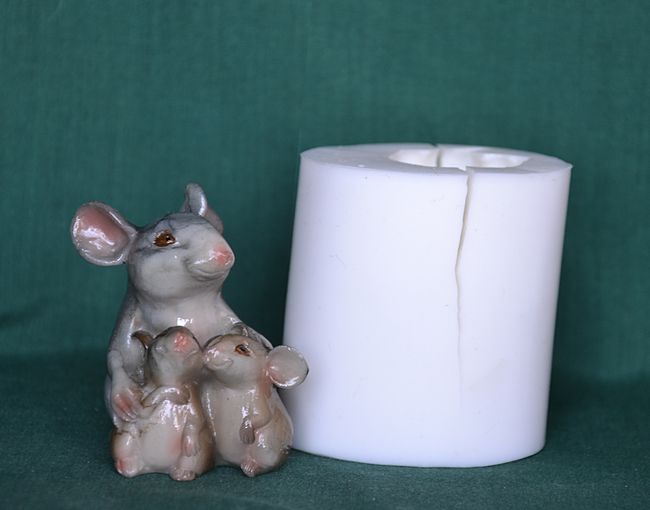 Myší rodinka - výška 5cm
