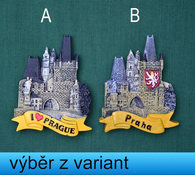 Relief Praha Malostranská mostecká věž, velikost 6x7,5cm