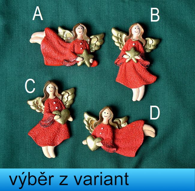 Relief Andelíček červený - vel 6,5cm