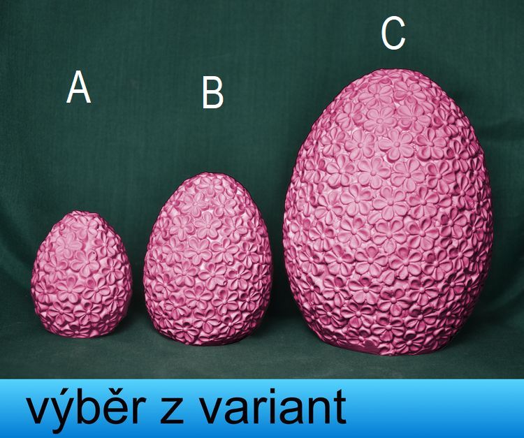 Vajíčko kvítečkové výška 6 a 8,5 a 14cm