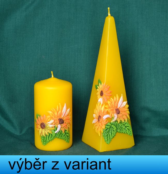 Kopretiny Válec a jehlan - výška 10 a 19cm