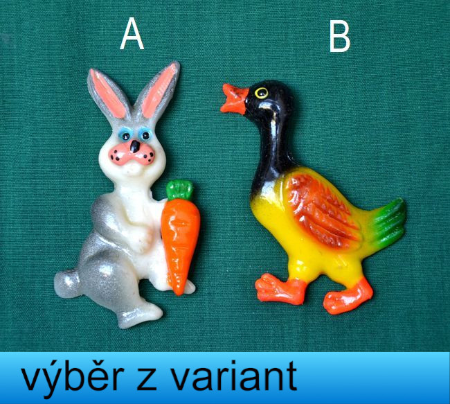 Relief Králík a kačena, vel 8 a 7cm